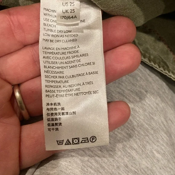 By Anthropologie Size 25 Embroidered  Stitched Cropped Ankle Trouser Pants Boho - Picture 8 of 16